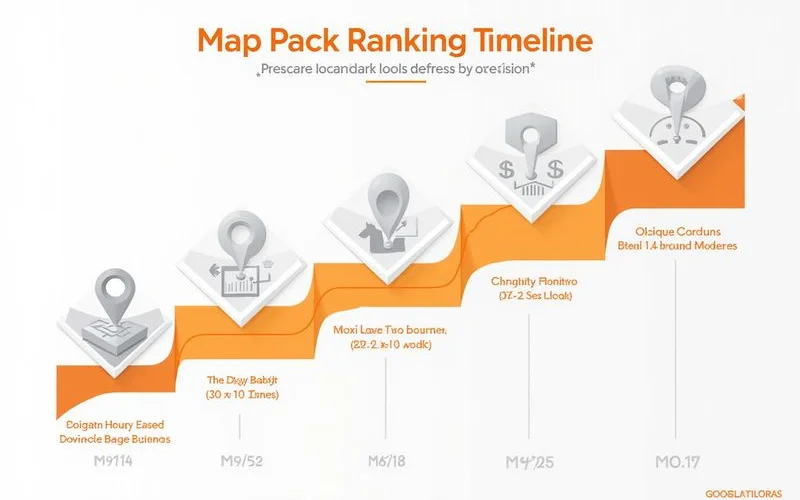 Realistic Map Pack ranking timeline over 12 months