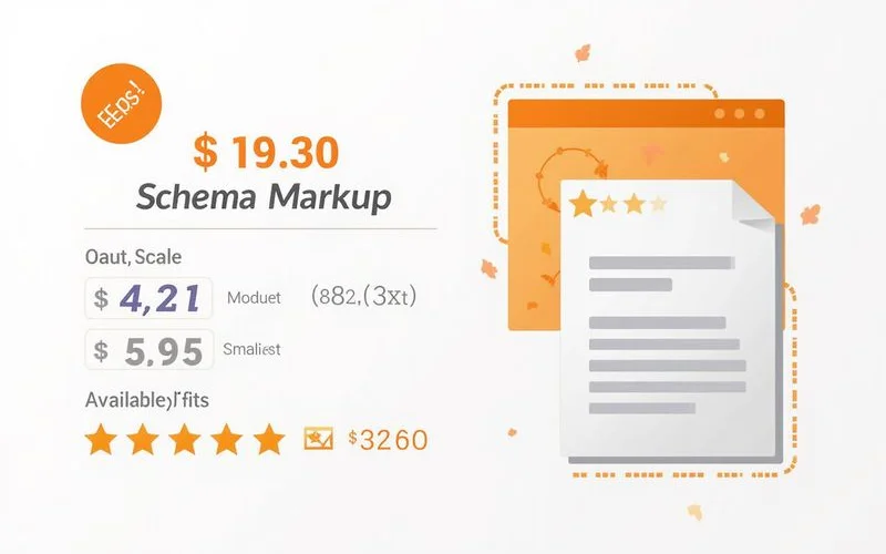 Product schema markup with rich results