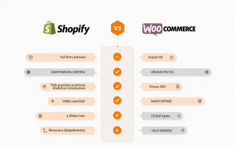 Shopify vs WooCommerce technical SEO control comparison