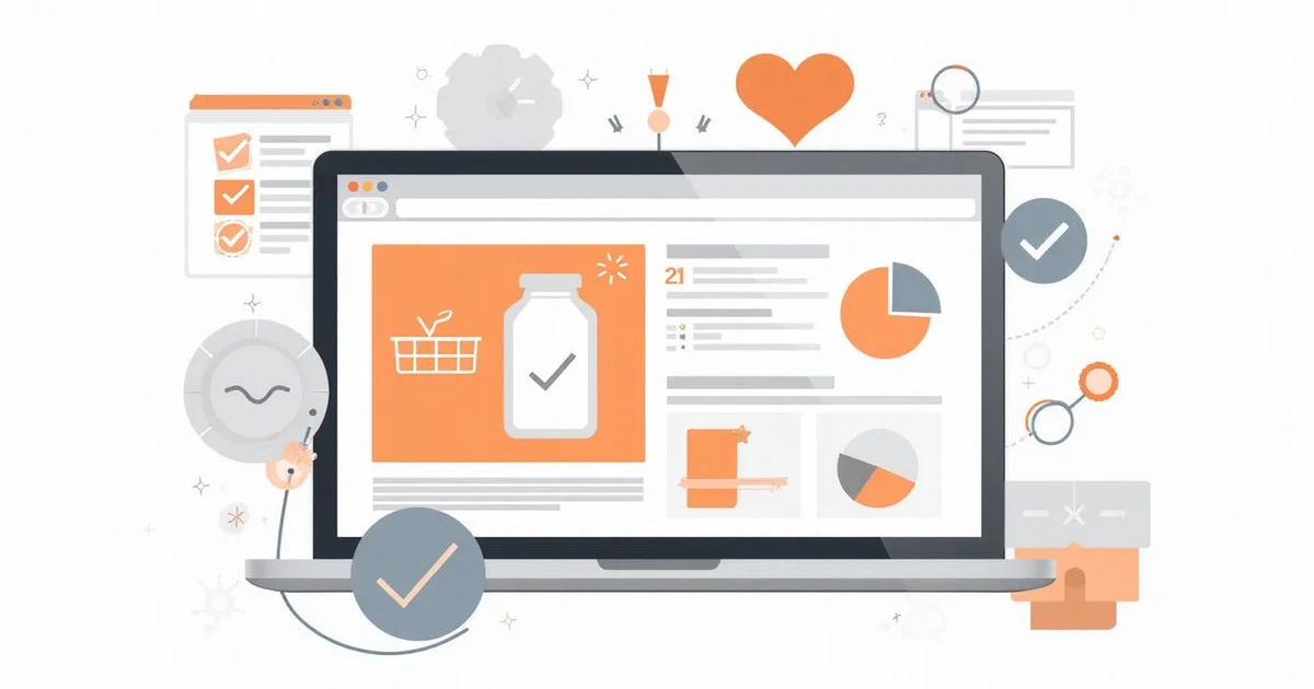 Annotated product page showing all SEO optimisation points