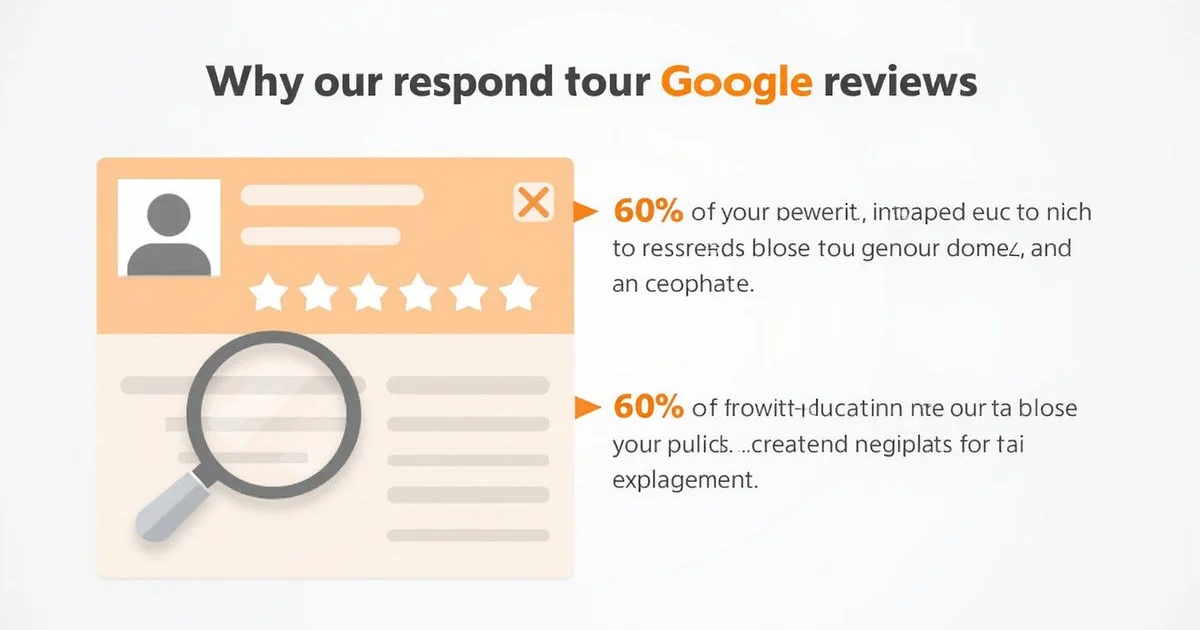Illustration of business owner crafting a professional response to a negative Google review