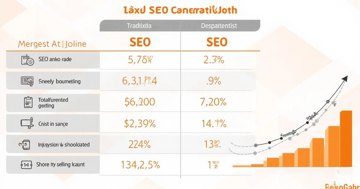 Comparison chart of local SEO vs traditional SEO approaches